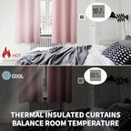 BGment Room Darkening Curtains 72 Inches Long - Grommet Thermal Insulated Drapes Window Treatment Curtains for Bedroom, 2 Panels, 52 x 72 Inch, Baby Pink