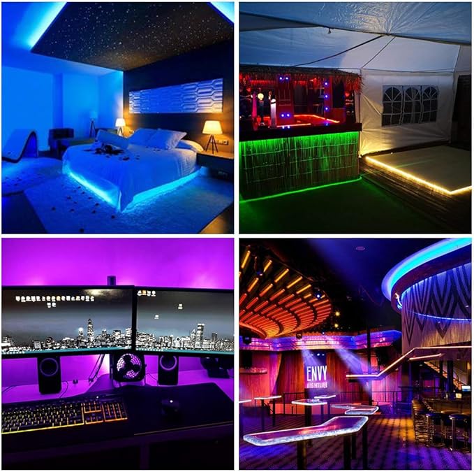 BTF-LIGHTING WS2812B RGB ECO LED Strip, Chasing Effects 5050SMD Individually Addressable 16.4FT 30Pixels/m 150Pixels Flexible Dream Color IP30 for Bedroom DIY Project DC5V(No Adapter or Controller)