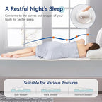 Amazon Basics Memory Foam Mattress, Soft Plush Feel, 12 Inch, Queen, White/Grey