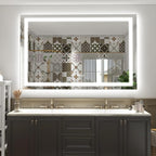68x40 LED Lighted Mirror for Bathroom Wall Mounted, Dimmable Vanity Mirror with Lights, Anti-Fog, ETL Listed (Backlit and Front Lighted)