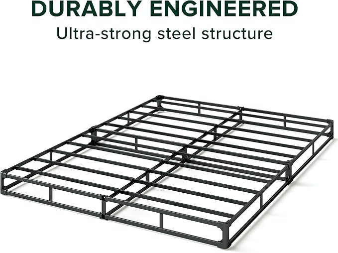ZINUS 5 Inch Full WonderBox(TM) Smart Box Spring, Quick Assembly Mattress Foundation, Durable Metal Frame, Grey