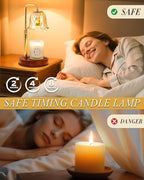 Flower Candle Warmer Lamp with Timer Dimmable, Candle Warming Lamp Height Adjustable, Birthday Gifts for Women Mom, Candles Warmer Light for Jar Candles, Christmas Gifts, House Warming Gifts New Home