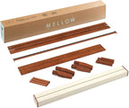 Mellow Naturalista Classic 12 Inch Solid Wood Platform Bed with Wooden Slats, Cal King, Cherry