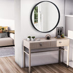 WallBeyond Round Wood Mirror 32 inch Black Circle Wall Mirror for Bathroom Round Wall Mirror for Wall Decor, Vanity, Entryway Living Room