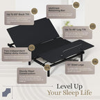Sven and Son Essential Adjustable Bed Base (Frame) + 14 inch Hybrid Spring Matt (Medium Soft), Easy Assembly, Head and Foot Lift, Memory Positions, Zero Gravity, Wireless Remote - Full