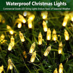 Christmas Lights - Battery Operated String Lights 50 Count Clear LED Mini Lights 8 Modes Mini Light Set with Timer for Xmas Tree Wreath Party Indoor Outdoor Decor, Waterproof, Warm White