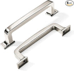 khtumeware 6 Pack 5 Inch Kitchen Cabinet Handles Polished Nickel Cabinet Pulls Drawer Pulls Kitchen Cabinet Hardware Kitchen Handles for Cabinets Cupboard Handles Drawer Handles