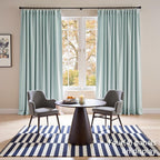Lazzzy Velvet Blackout Curtains Thermal Insulated Room Window Drapes Super Soft Luxury Curtains for Living Room Bedroom Rod Pocket 2 Panels, Misty Blue, 52" W x 90" L