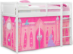 Disney Princess Loft Bed Tent - Curtain Set for Low Twin LoftBed (Bed Sold Separately) by Delta Children (Pack of 10)