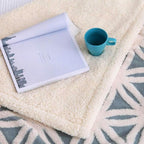 LOMAO Sherpa Fleece Blanket Fuzzy Soft Throw Blanket Dual Sided Blanket for Couch Sofa Bed (Light Blue, 90''x90'')