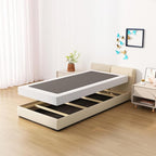 Twin Box Spring Bed Base 6 Inch, Low Profile Metal Boxspring Twin with Fabric Cover, 2000 Lbs Max Weight Capacity Mattress Foundation, Noise-Free, Easy Assembly