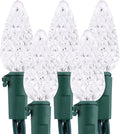 Brizled Upgrade Faceted C5 LED String Lights, 33ft 100 LED Christmas String Lights, 120V UL Certified Clear Xmas Light Set for Indoor & Outdoor Decoration, Patio, Garden, Party and Holiday, Cool White