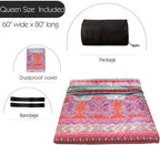 MAXYOYO Queen Futon Floor Mattress Shikibuton Sleeping Mats for Adults, Floor Futon with High-Density Foam, Portable Mattress for Living Room, Guest Room, Bohemian B