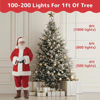 PREXTEX 100-Count Warm White Christmas Lights - 20 ft Clear StringLights on White Wire - Incandescent Xmas TreeLights for Indoor and Outdoor Decorations