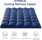 CYMULA King Mattress Topper, Extra Thick Pillow Top Mattress Topper, Cooling Mattress Pad Cover Bed Topper with 8-21 Inch Pockets, Plush Down Alternative Fill Mattress Protector
