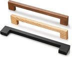 Walnut Square 5 in 4 pcs Wooden Drawer Pulls Handle pulls for cabinets Kitchen Cabinet Drawer pulls Cabinet Door Pull