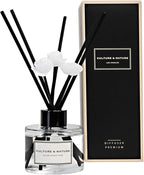 CULTURE & NATURE Reed Diffuser Set 4oz (120ml) Eucalyptus Pine Scented Diffuser with Sticks Home Fragrance Reed Diffuser for Bathroom Shelf Decor