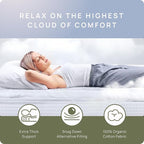 Plush Extra Thick Twin Mattress Topper, Soft & Cooling Pillow Top Bed Topper for Back Pain with 300TC Cotton Cover, Overfilled Mattress Pad Cover for Back Pain, Fit to 6”-22” Mattress.