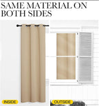 NICETOWN Blackout Curtain Panels for Bedroom, Biscotti Beige, 2 Panels, W29 x L30-inch, Thermal Insulated Grommet Top Blackout Draperies and Drapes for Basement