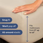 Split King 7 Piece Sheet Set - Comfy Breathable & Cooling - Ultra-Soft Hotel Luxury Bedding Set w/ 8-16 Inch Deep Pockets - 1 Flat & 2 Fitted Sheet & 4 Pillowcases - Wrinkle Free & Easy Care - Wheat
