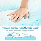 Mattress Topper, Twin XL Cooling Memory Foam Bed Toppers, 3 Inch Soft Mattress Pads for Sleeper Sofa, RV, Camper, CertiPUR-US Certified