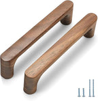 Walnut Round 5 in 6 pcs Wooden Drawer Pulls Handle pulls for cabinets Kitchen Cabinet Drawer pulls Cabinet Door