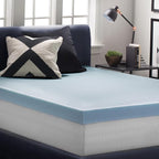 LUCID 4 Inch Gel Memory Foam Mattress Topper-Ventilated Design-Ultra Plush-King