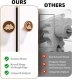 6 Pack Wooden Cartoon Animal Cabinet Knob 40MM/1.57" Kids Dresser Knobs Dresser Handle Drawer Knobs for Nursery