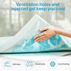 Mattress Topper, Queen Size Cooling Memory Foam Bed Toppers, 2 Inch Soft Mattress Pads for Sleeper Sofa, RV, Camper, CertiPUR-US Certified