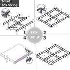 Queen Box Spring 5 Inch Low Profile Heavy Duty Metal Frame Mattress Foundation for Queen Size Bed, Quiet Noise-Free,Easy Assembly, 3000lbs Capacity