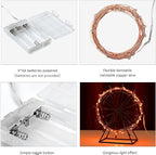 Mikasol Fairy Lights Battery Operated, 1 Pack Mini 3*AAA Battery Powered Copper Wire Led Starry String Lights Firefly Lights for Bedroom, Christmas, Parties, Decoration (5m/16ft Orange)