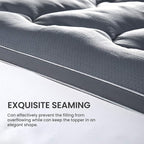 SLEEP ZONE Queen Mattress Topper Cooling Mattress Pad Cover Fluffy Down Alternative Bed Topper 8-21 Inch Deep Pocket, Queen
