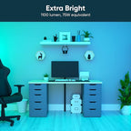 Wyze Bulb Color, 1100 Lumen WiFi RGB and Tunable White A19 Smart Bulb, Works with Alexa and Google Assistant, Four-Pack