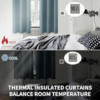 BGment Room Darkening Curtains 72 Inches Long - Grommet Thermal Insulated Drapes Window Treatment Curtains for Bedroom, 2 Panels, 42 x 72 Inch, Stone Blue