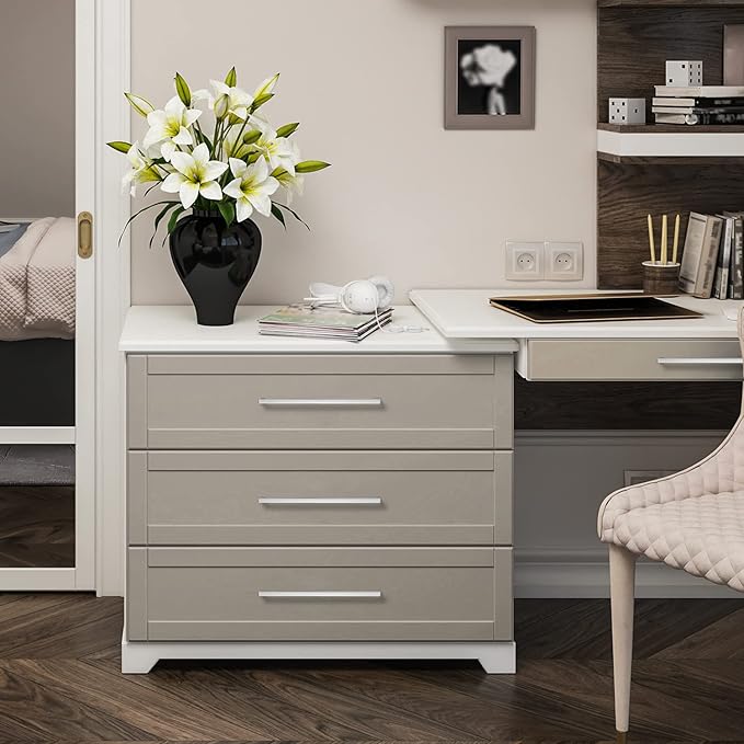 Ravinte 5 Pack Brushed Nickel Kitchen Cabinet Handles 11-1/3 Inch Cabinet Pulls Square Kitchen Hardware for Cabinet Drawer Pulls Drawer Handles Come with Screwdriver