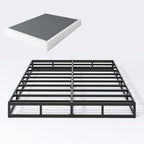 King Box Spring, 7 Inch King Size Box Spring and Cover Set, 3000lbs Heavy Duty Metal Mattress Foundation with Easy Clean Cover, No Noise, Easy Assembly