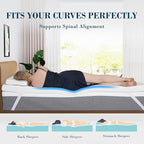 2 Inch Full Size Memory Foam Mattress Topper, Cooling Gel Bed Topper with Removable Cover, Soft & Pain Relief & Breathable, CertiPUR-US & Oeko-Tex Certified
