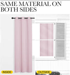 NICETOWN Room Darkening Curtains for Kitchen, Baby Pink, Set of 2, 42 inches Wide by 50 inches Long, Window Treatment Thermal Insulated Solid Grommet Room Darkening Curtains/Drapes for Bedroom