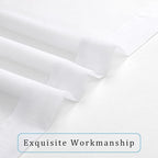 OWENIE White Sheer Curtains 96 Inches Long, Elegant Sheer Curtains for Bedroom, Window Voile Sheer Curtain Panels/Drapes/Treatment for Living Room, 2Pcs, Each 42" W x 96" L