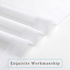 OWENIE Sheer White Curtains, Sheer Curtains 96 inches Long 2 Panels Set, Rod Pocket Voile Fimly Sheer Drapes for Living Room/Bedroom, 2pcs, Each 59" W x 96" L