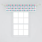 Ambesonne Funny Sloth Window Valance, Colorful Art Repeating Lazy Animal on Plain Backdrop, Curtain Valance for Kitchen Bedroom Decor with Rod Pocket, 42" x 12", Dark Seafoam Pink
