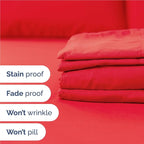 Twin XL 4 Piece Sheet Set - Comfy Breathable & Cooling - Ultra Soft Hotel Luxury Bedding Set w/ 8-16 Inch Deep Pockets - 1 Flat & 1 Fitted Sheet & 2 Pillowcases - Cozy, Wrinkle Free & Easy Care - Red
