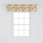 Ambesonne Autumn Window Valance, Seasonal Fruits and Leafs Vintage Botanical Print Soft Brown Toned Backdrop, Curtain Valance for Kitchen Bedroom Decor with Rod Pocket, 42" x 12", Sepia Multicolor