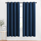 NICETOWN Blackout Curtains Panels for Window - Window Treatment Thermal Insulated Solid Grommet Blackout Drapes for Bedroom (Moroccan Blue, Double Panels, 52 by 72 Inch)