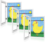 [3Pack] Kids Art Frames, 9x12 Front Opening Kids Artwork Frames Changeable, White Artwork Display Storage Frame for Wall, Holds 50 Pcs, for 3D Picture, Crafts, Children Drawing, Hanging Art, Portfolio