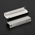 Ravinte Hardware 30 Pack Silver Cabinet Handles, 4.75 Inch (120mm) Finger Edge Pulls, 3.75 Inch Hole Center, Finger Pulls for Cabinets