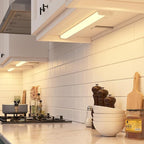 GETINLIGHT 18-inch Hardwired Only 3 Color LED Under Cabinet Lighting, Selectable 3000K/4000K/5000K, Dimmable, Matte White Finished, ETL Listed, IN-0201-12-WH-345K