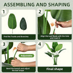 Bird of Paradise Plant Artificial 5ft,Faux Plants Indoor Tall with 10 Trunks - The Perfect Indoor Silk Floor Plant for Home Decor in Living Room, Office, and Bedroom (5FT Bird of Paradise)