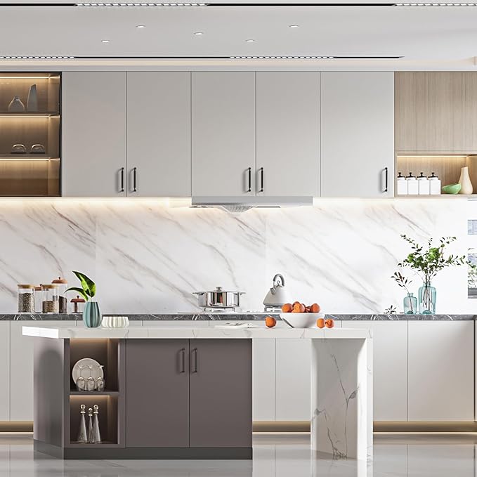 Asidrama 20 Pack 5 Inch(128mm) Matte Black Kitchen Cabinet Handles, Cabinet Pulls Kitchen Cabinet Hardware for Cupboard Drawer Pulls