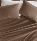 Linen Market Brushed Microfiber Queen Sheet Set 4 Piece – Oeko-TEX Certified Ultra Soft & Wrinkle-Free - 16" Deep Pocket Sheets - Easy Care Queen Size - Taupe